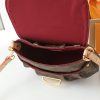 Sunset Handbag. Authentic quality luxury bag crafted in genuine leather comes with authenticity card, dust bag and gift bag. Timeless Elegance, Effortless Versatility. Lovers of the iconic Sunset handbag will be enchanted by this new edition in timeless Monogram coated canvas. Its vintage-inspired silhouette is elegantly accented with smooth leather and refined gold-toned hardware, including a signature tuck lock. Designed for versatility, it can be worn cross-body with the additional leather strap, styled over the shoulder, or carried gracefully by hand. Spacious enough to hold daily essentials, including a long wallet, this piece seamlessly blends classic charm with modern practicality.