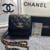 CHANEL Mini CC Clutch with Chain. Authentic Quality Clutch with literature, dust bag, box, CHANEL fabric flower, and authenticity card. This trendy CHANEL CC Clutch with Chain is crafted from quilted lambskin leather, features woven-in leather chain strap, logo metal plate, and aged gold-tone hardware. Its turn-lock closure opens to a black fabric interior with slip pockets.