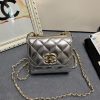 CHANEL Mini CC Clutch with Chain. Authentic Quality Clutch with literature, dust bag, box, CHANEL fabric flower, and authenticity card. This trendy CHANEL CC Clutch with Chain is crafted from quilted lambskin leather, features woven-in leather chain strap, logo metal plate, and aged gold-tone hardware. Its turn-lock closure opens to a black fabric interior with slip pockets.
